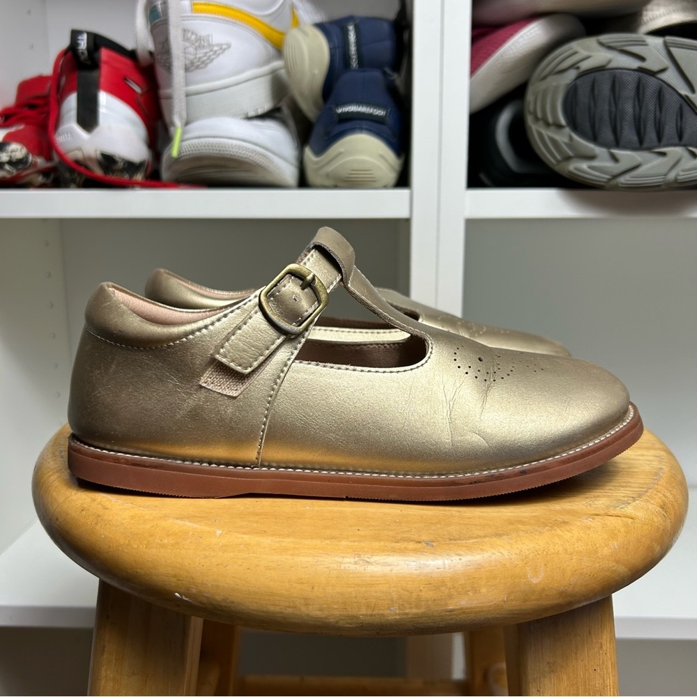 Otto momo Gold Kids Shoes with Buckle